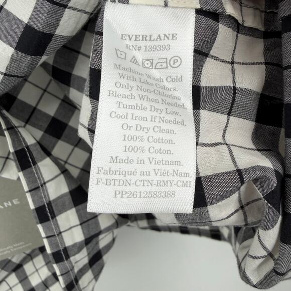 Everlane The Flowy Cami in black white gingham Size XL - Picture 5 of 7